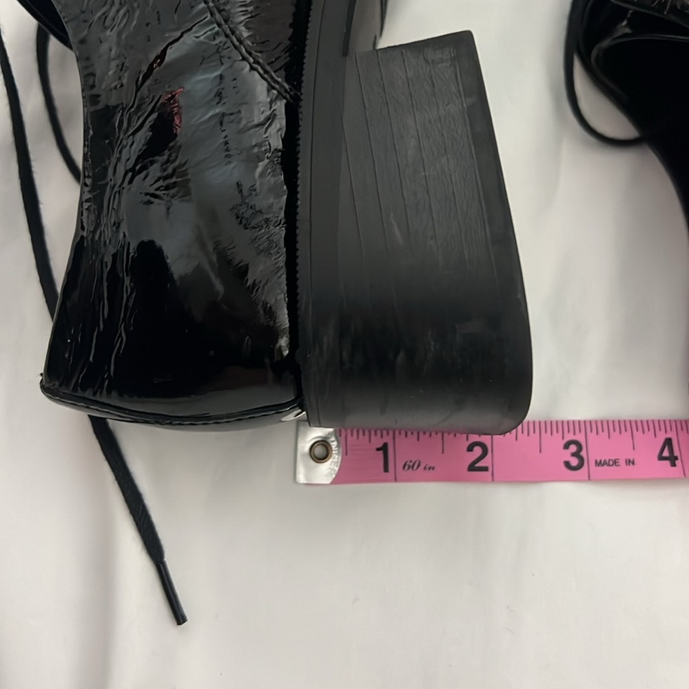 Vagabond Black Patent Leather Lace-Up Loafers - Picture 10 of 11